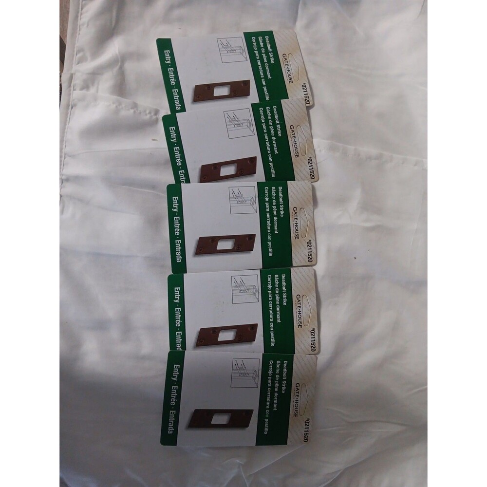 5 Pack- GateHouse Deadbolt Strike - Oil Rubbed Bronze. #0211520, Free Shipping!